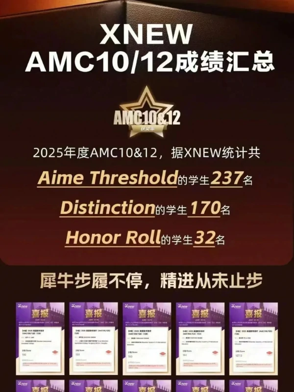 XNEW AMC10/12 成绩汇总