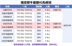 南京犀牛IGCSE先修班：IG数学/物理/化