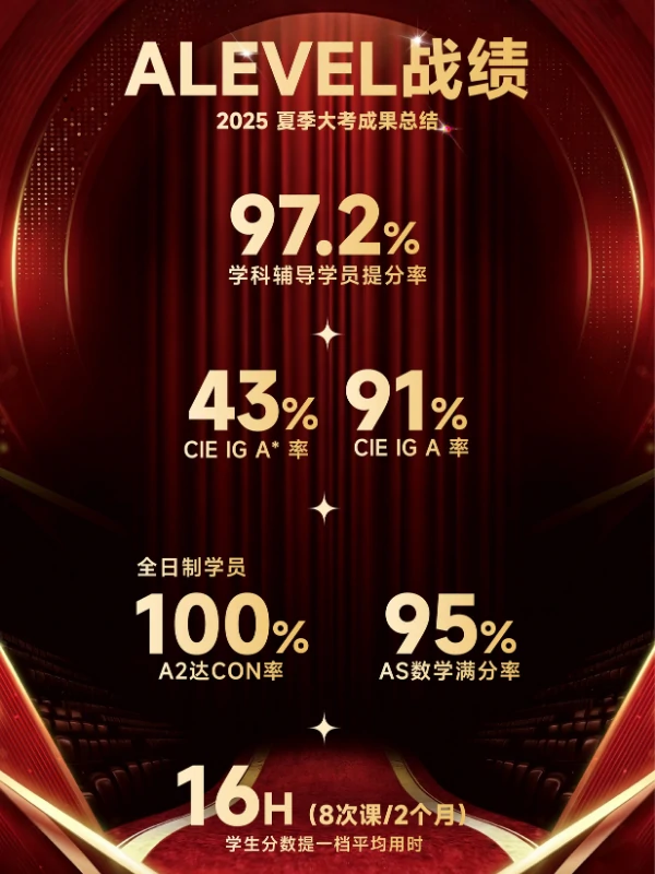 A-Level 战绩：2025 夏季大考成果总结